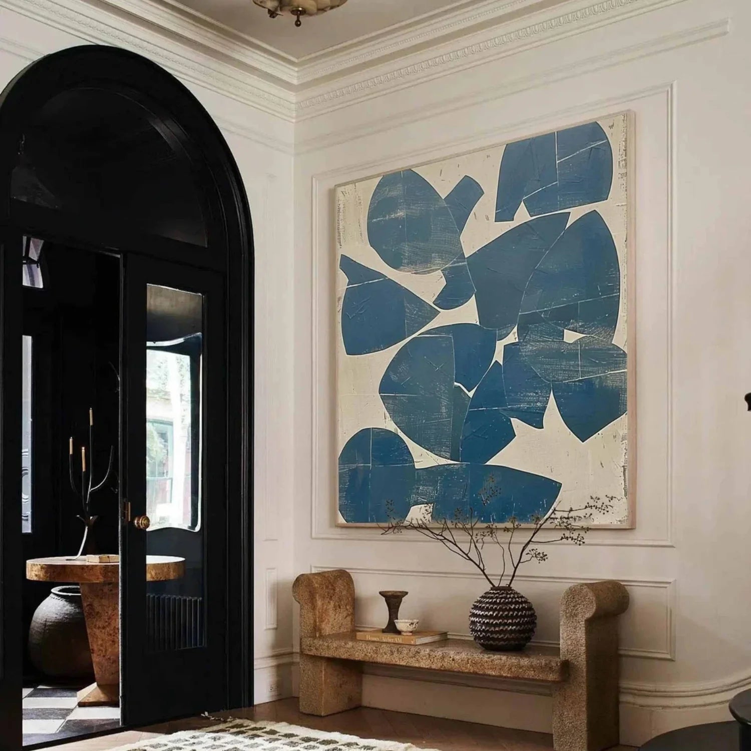 Modern Organic Geometric Oil Painting JC0075 - Viral Wall Art